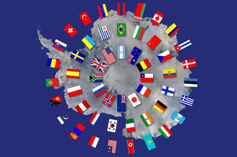 Banderas Tratado Antártico