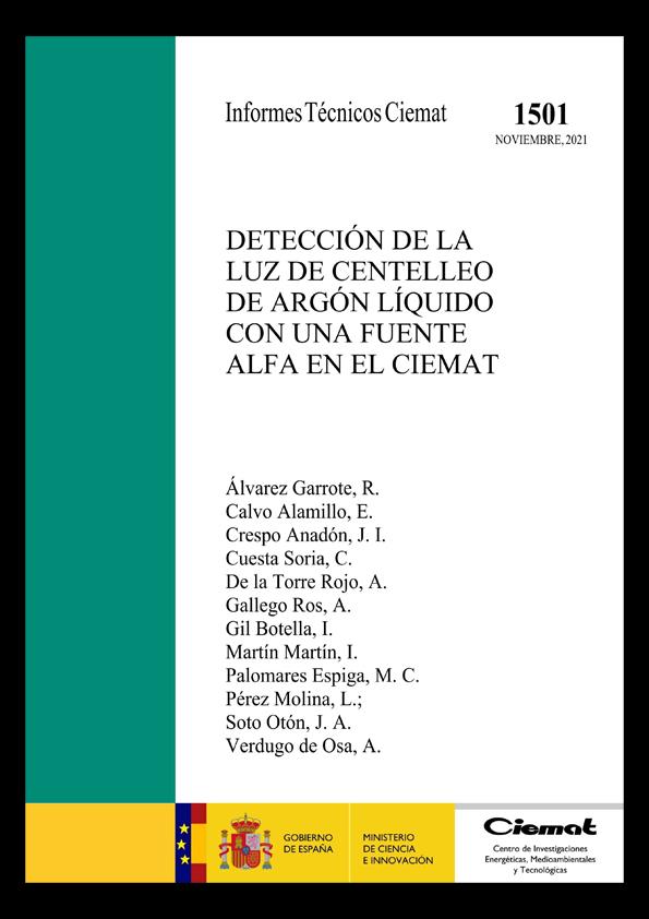portada Detección de la luz de centelleo de argón líquido con una fuente alfa en el CIEMAT