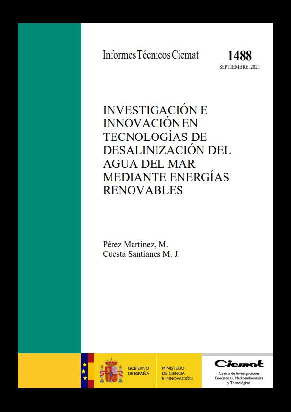 portada Investigación e innovación en tecnologías de desalinización del agua del mar mediante energías renovables