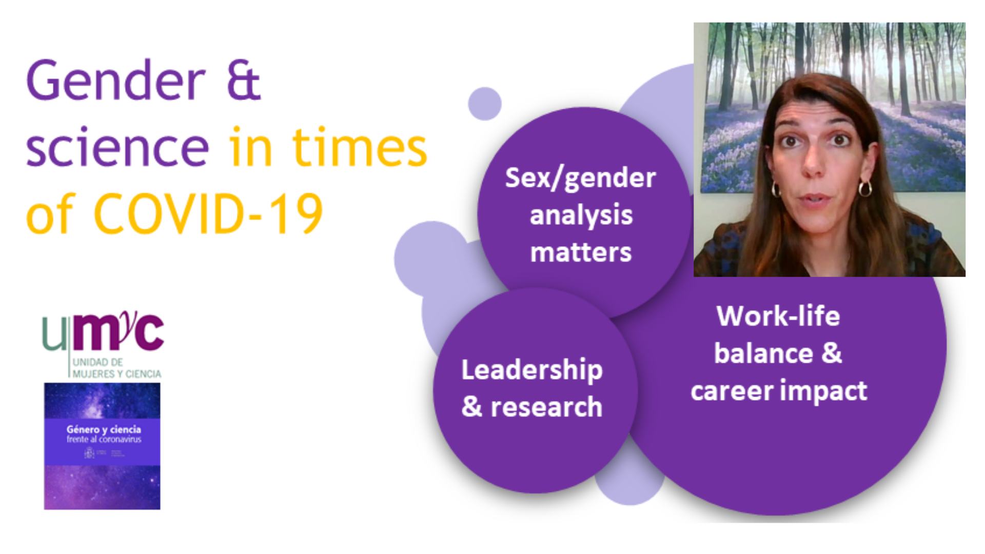 Conferencia virtual “El impacto de la crisis del covid-19 en las científicas: retos y soluciones”