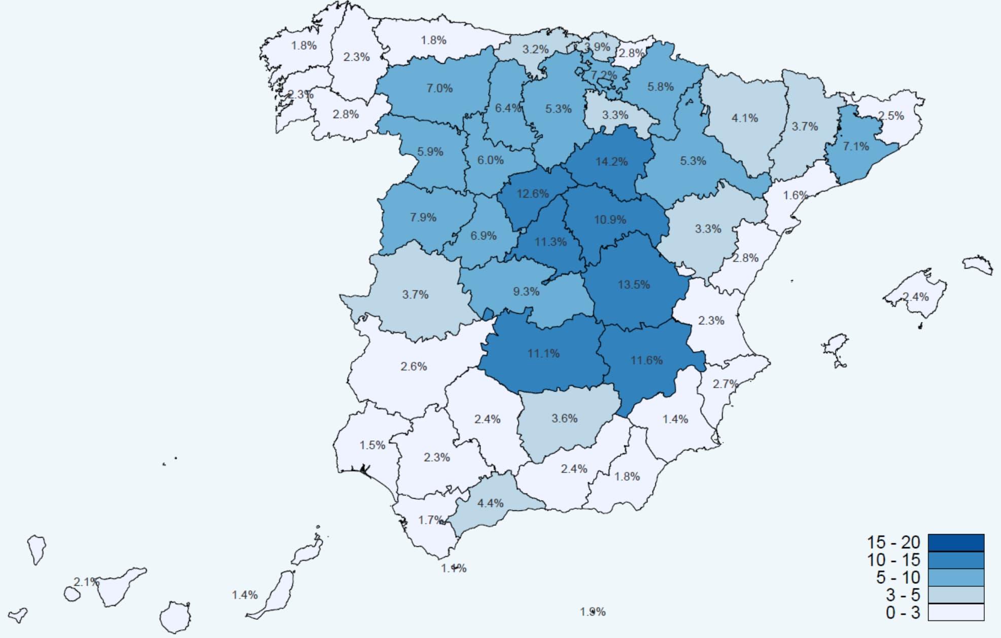 Mapa provincial de Anticuerpos IgG anti SARS-CoV-2