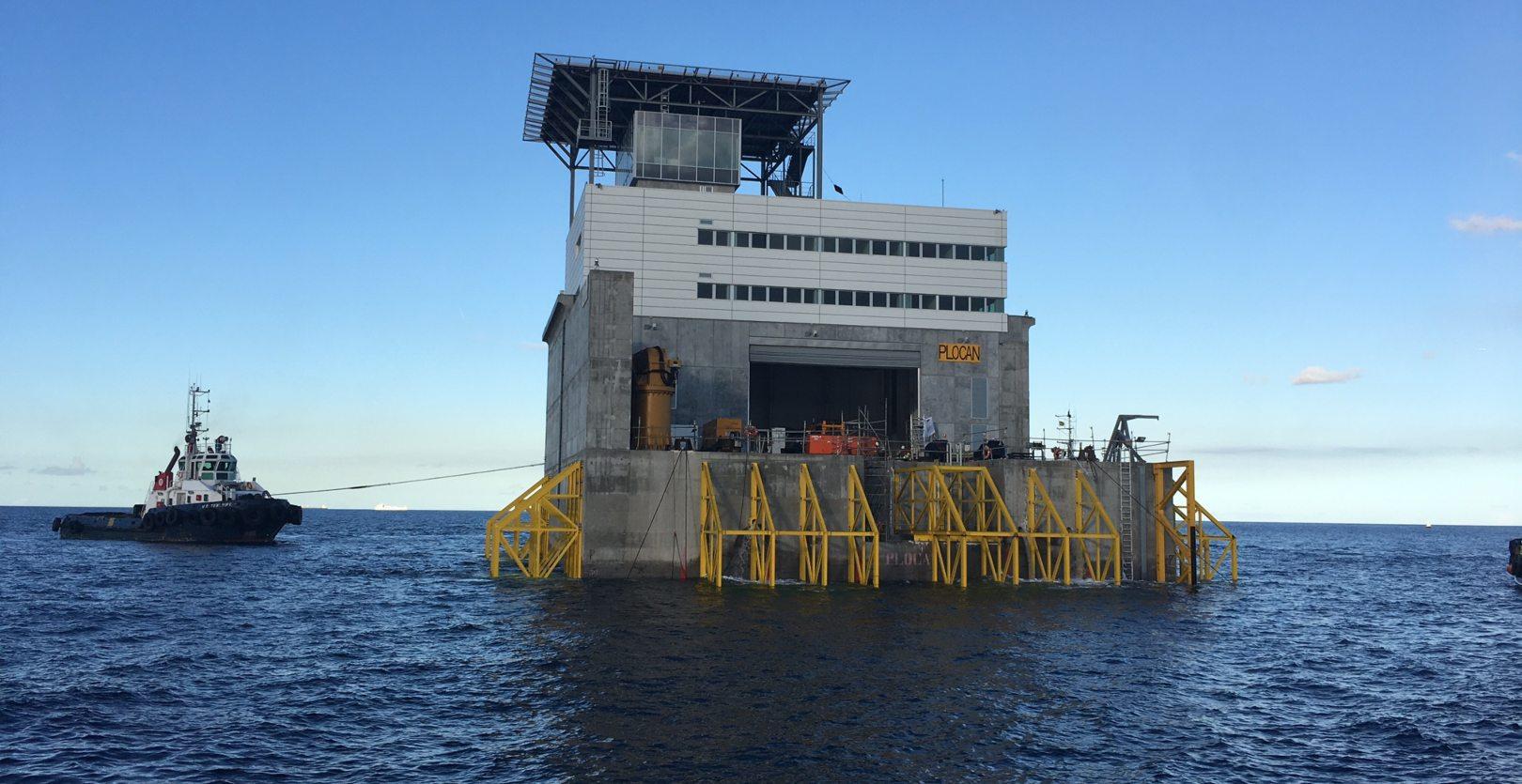 Plataforma Oceánica de Canarias situada en el banco de ensayos marinos de PLOCAN