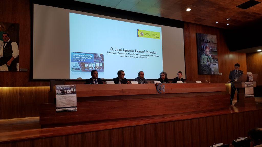 Intervención del S.G. de Grandes Instalaciones Científico-Técnicas en el acto de inauguración Lusitania III Intervención del S.G. de Grandes Instalaciones Científico-Técnicas en el acto de inauguración Lusitania III