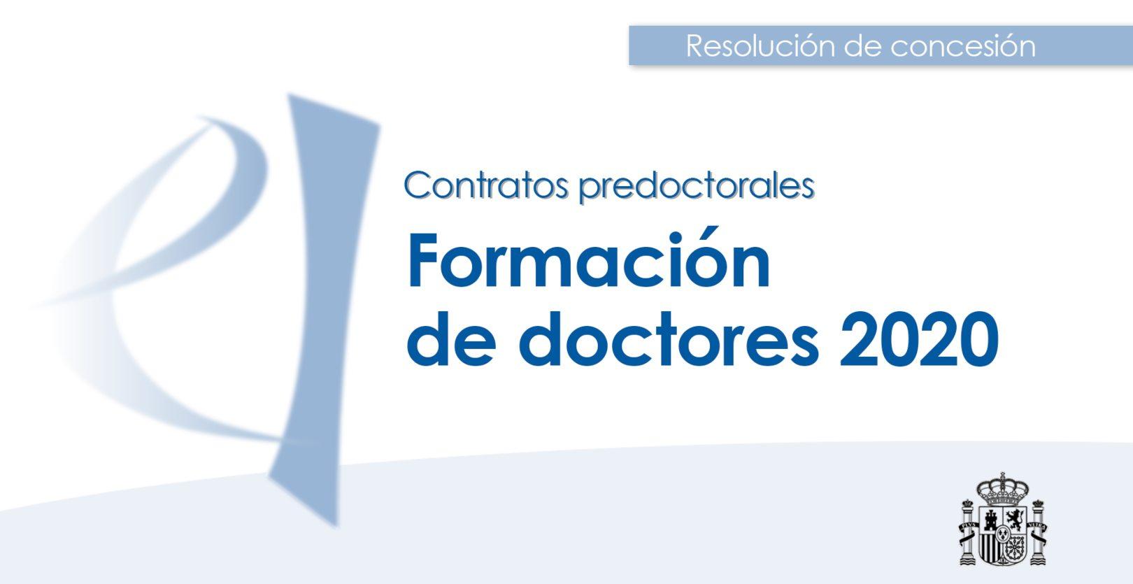 Cartel convocatoria contratos predoctorales 2020