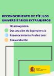 Infografía sobre el reconocimiento de títulos universitarios Extranjeros