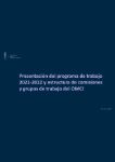 Resumen programa de trabajo para el periodo 2021-2022 y la estructura de comisiones y grupos de trabajo 